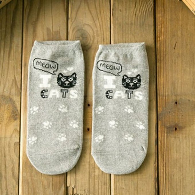 Chaussette de cheville I love my cats
