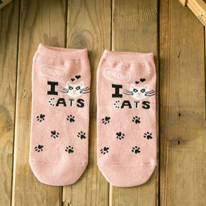 Chaussette de cheville I love my cats