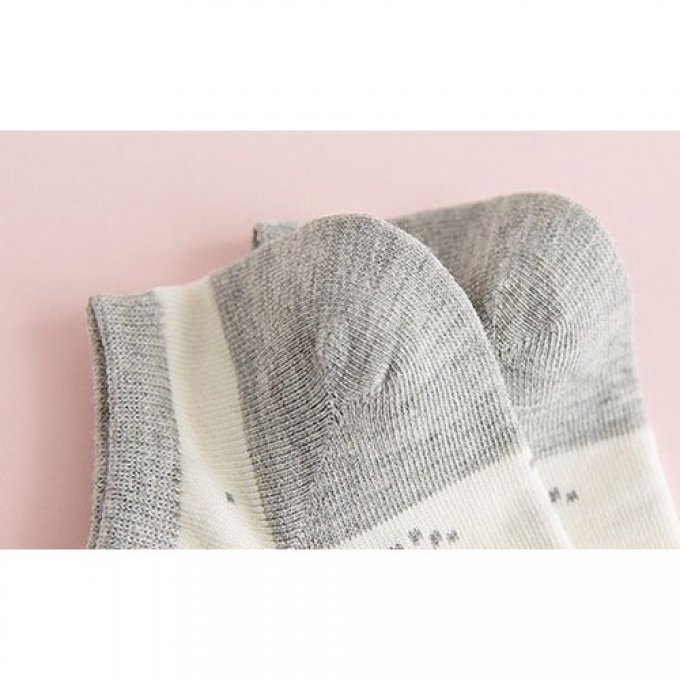 Chaussette de cheville chat gris 