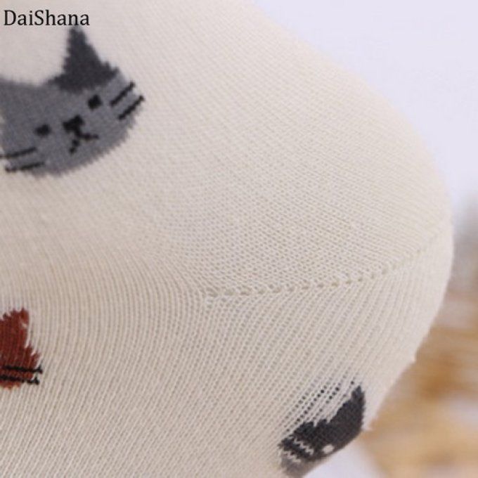 Chaussettes têtes de chats 
