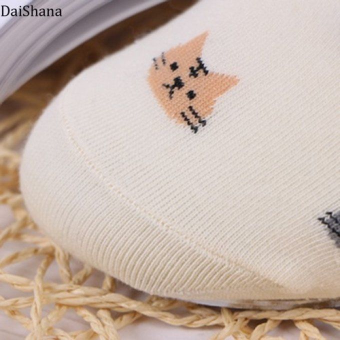 Chaussettes têtes de chats 