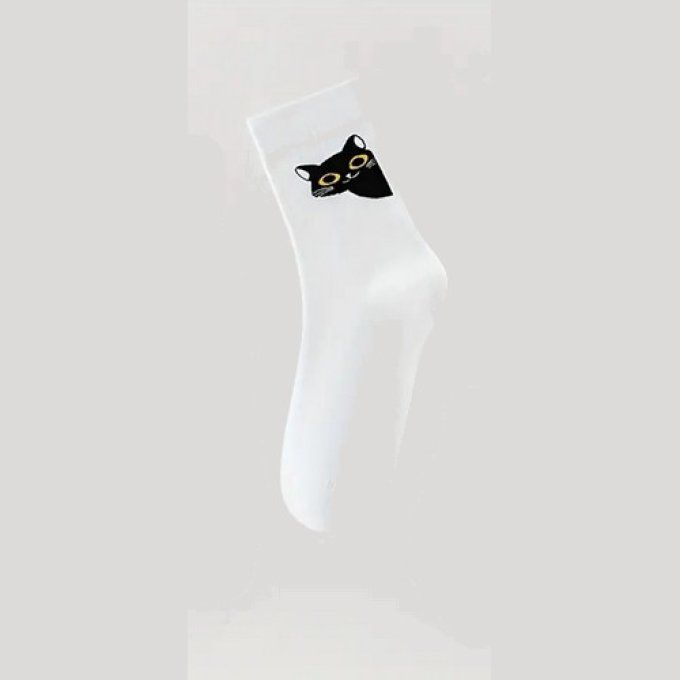 Chaussette noire ou blanche chats espiègles
