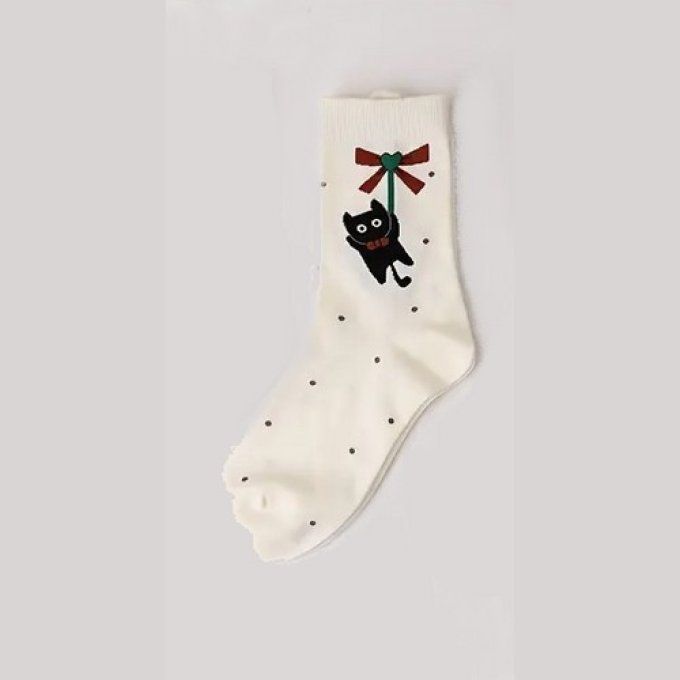 Chaussette divers chat noir.