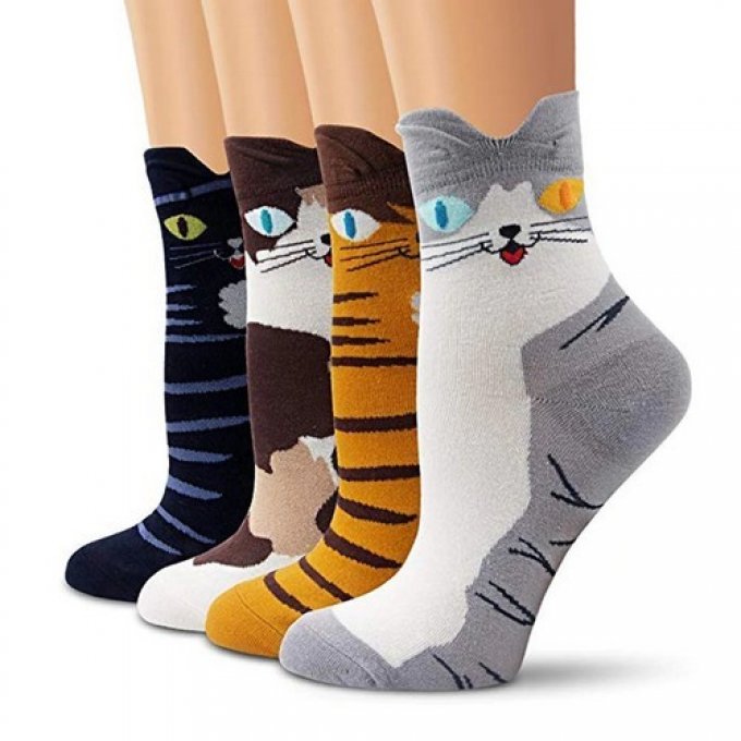 Chaussettes chats adorables