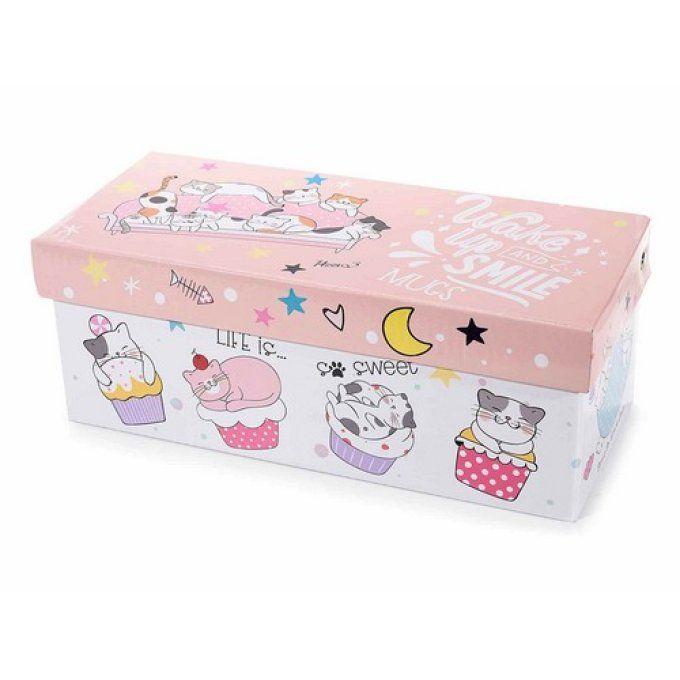 Coffret de deux mugs chats 250 ml.