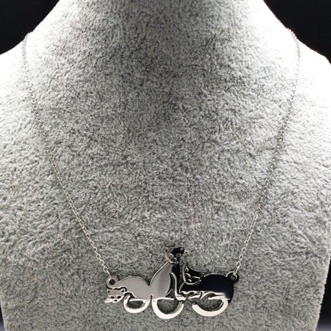 Collier trois chats 