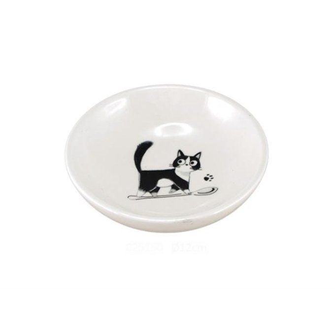 Coupelle chat noir et blanc mia.