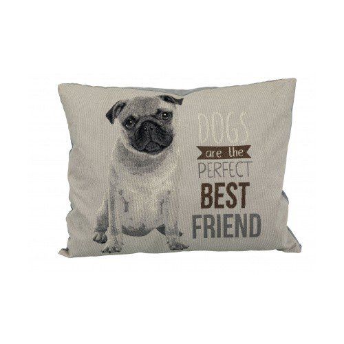 coussin chien carlin
