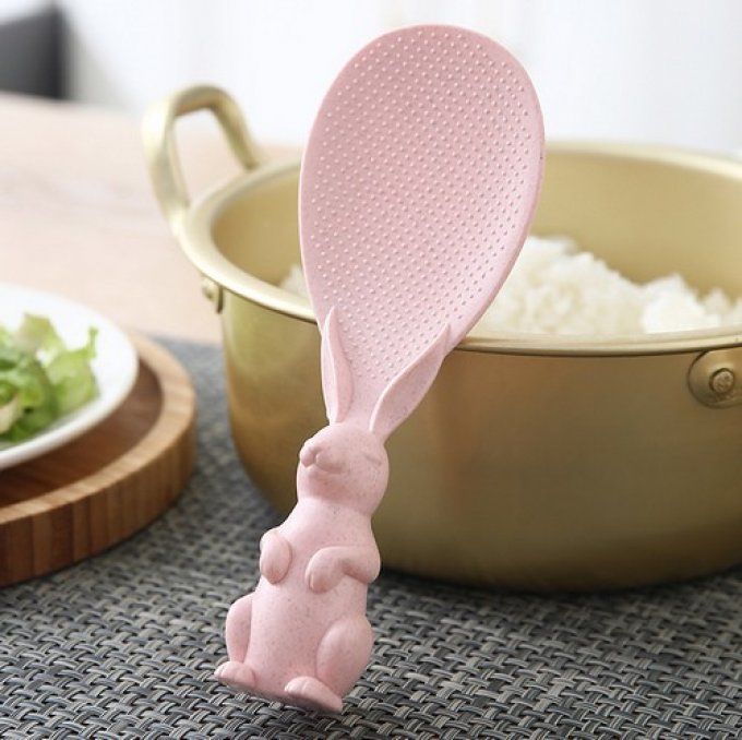 Cuillère spatule à riz lapin rigolo