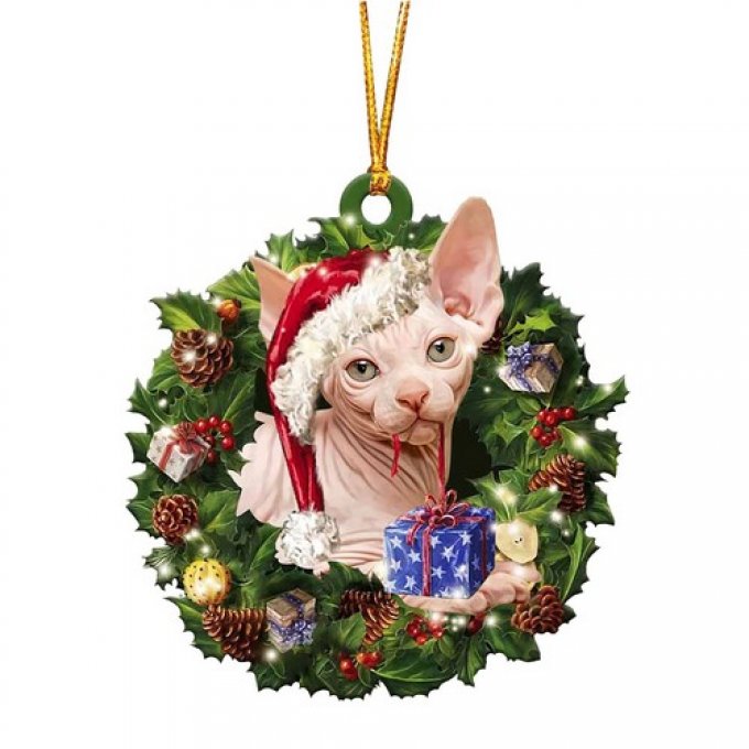 Décoration de noel chats de race
