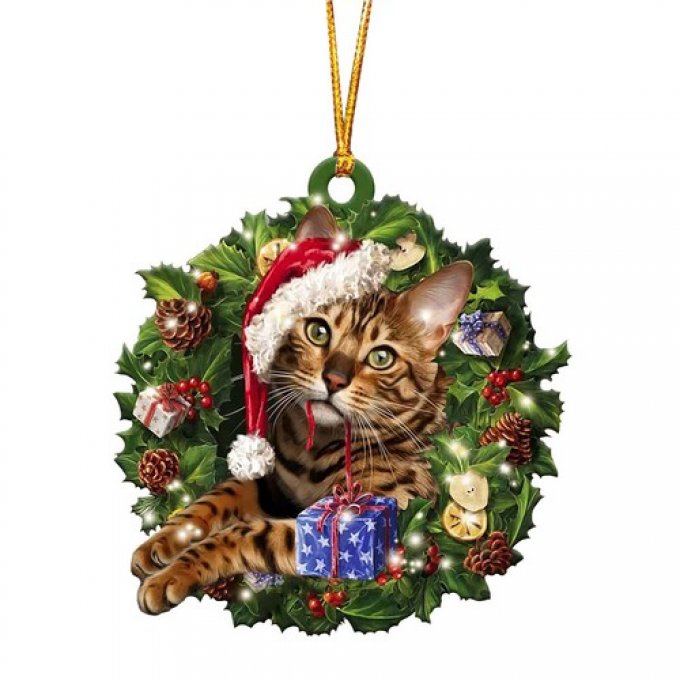 Décoration de noel chats de race