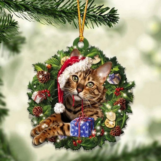 Décoration de noel chats de race