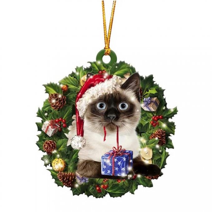 Décoration de noel chats de race