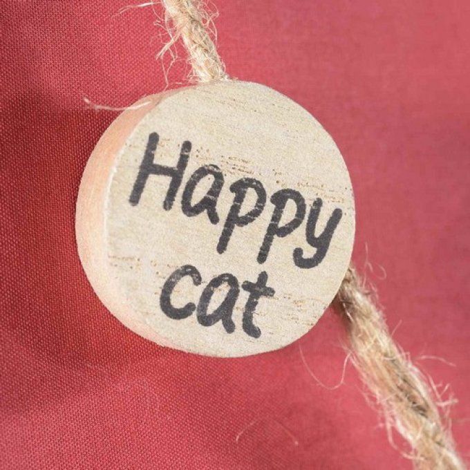 Pancarte bois chats avec message.