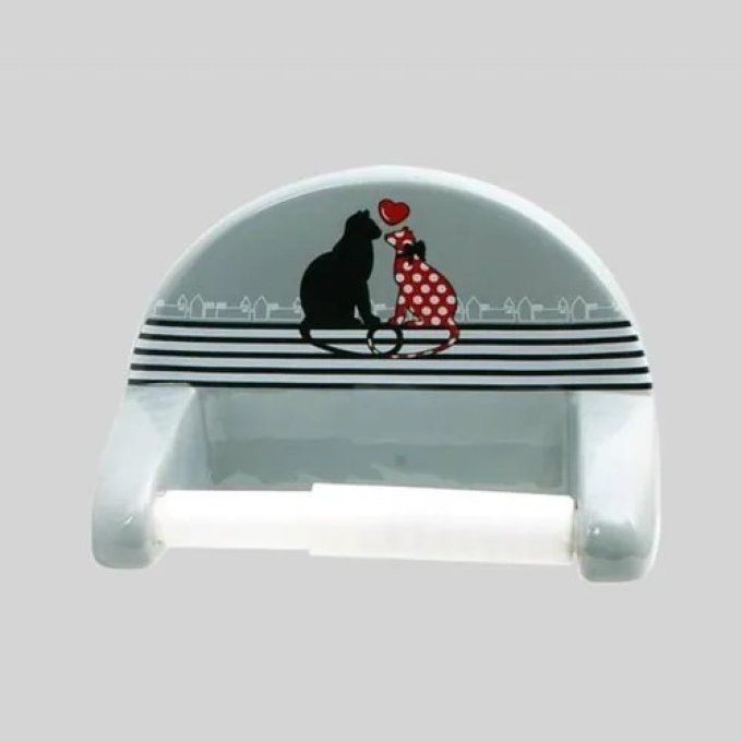 accessoire toilette chats amoureux cachou