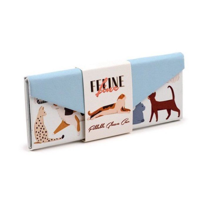 Etui à lunettes chat feline fine