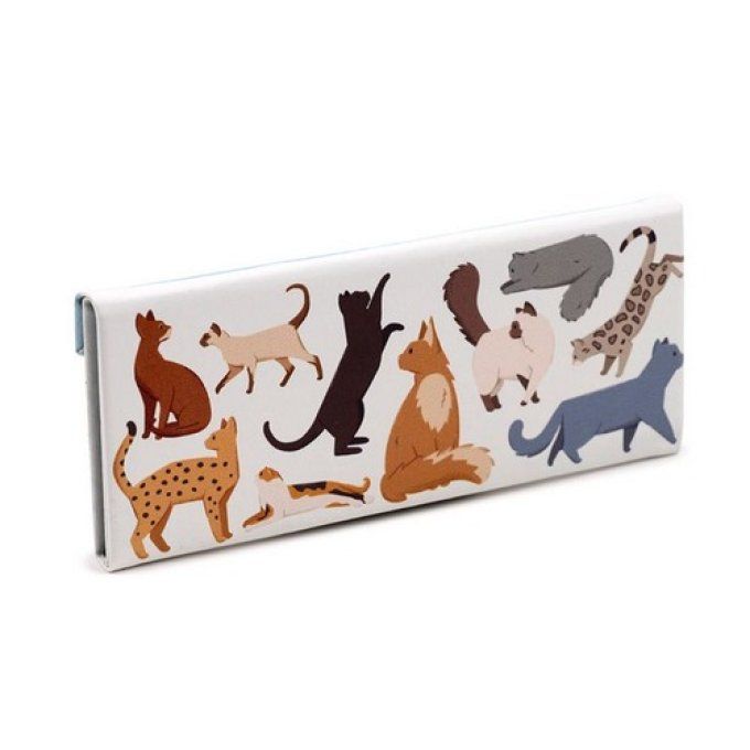 Etui à lunettes chat feline fine