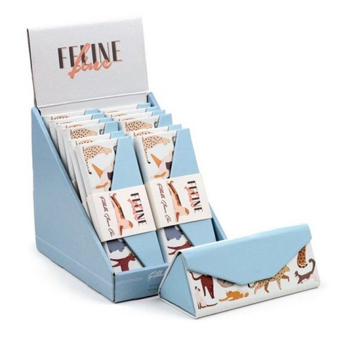 Etui à lunettes chat feline fine