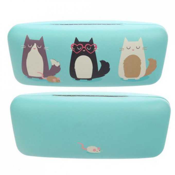 Etui à lunettes chat