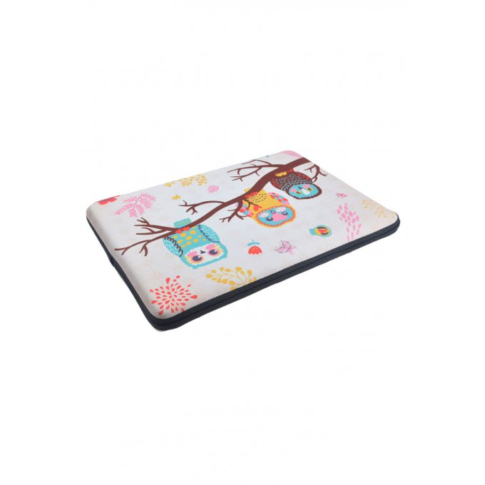 housse pour ordinateur ou tablette avec hiboux