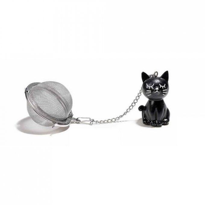 boule à thé chat en métal