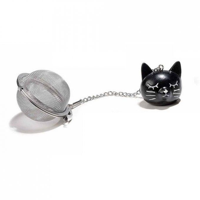 boule à thé chat en métal