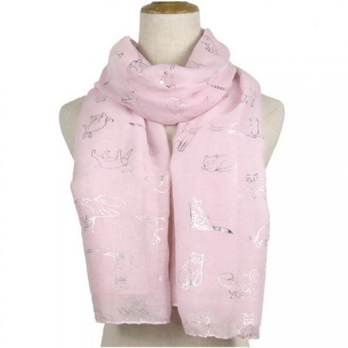 Foulard silhouette de chats