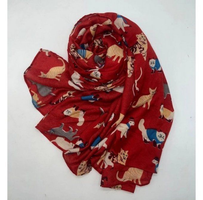 Foulard les chats en habits