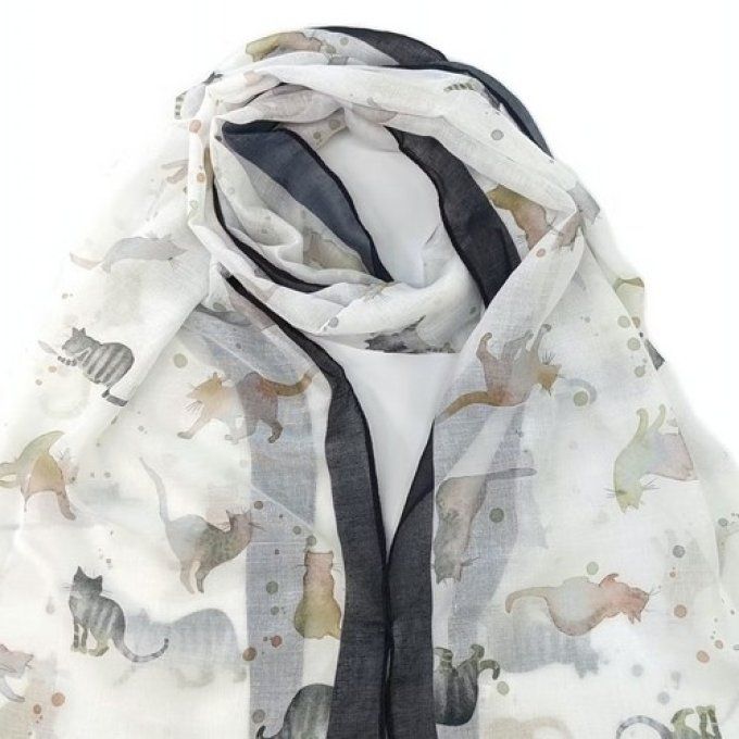 Foulard la compagnie des chats joueurs.
