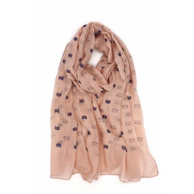 Foulard petites têtes de chats