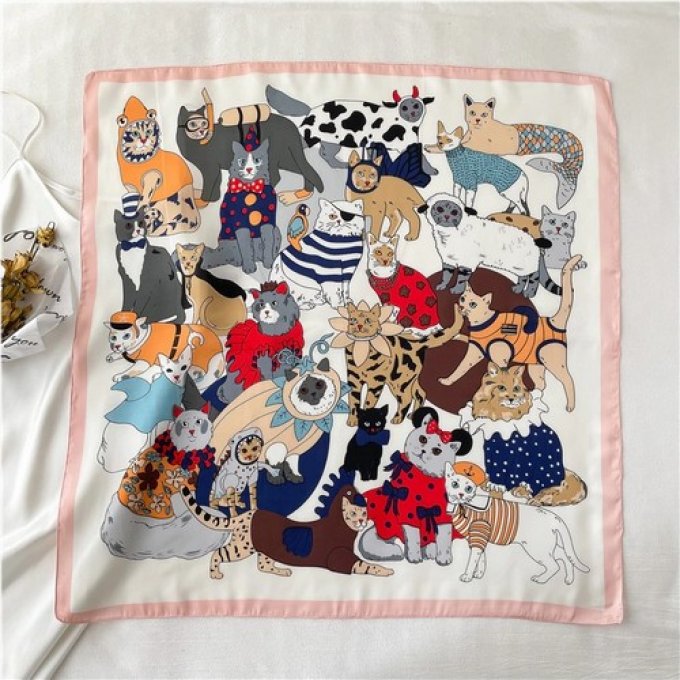 Foulard le carnaval des chats