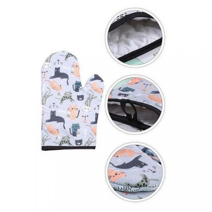 Gant de cuisine isolant famille chats
