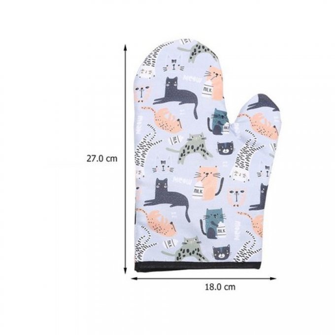 Gant de cuisine isolant famille chats