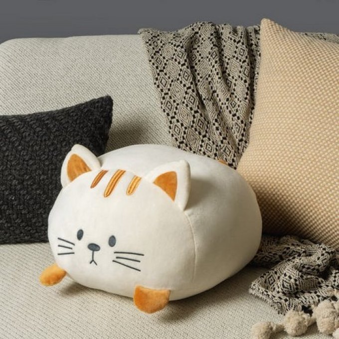 Coussin gros chat tout doux