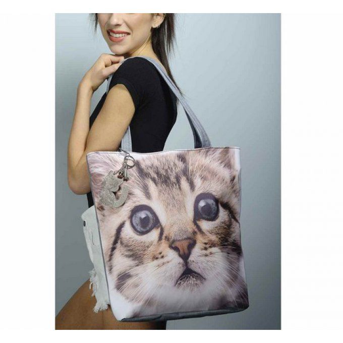 Grand sac cabas photos de chat