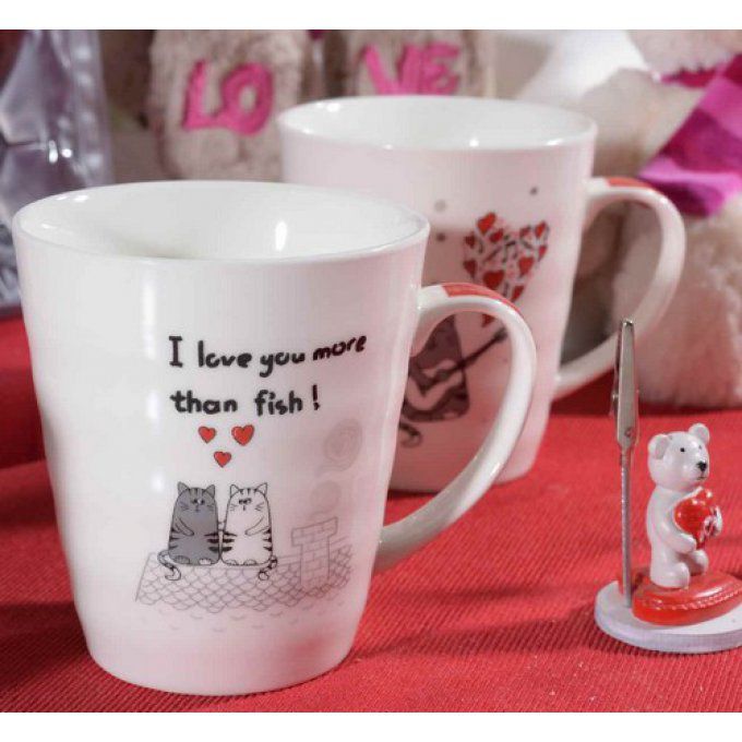 tasse mug chats amoureux