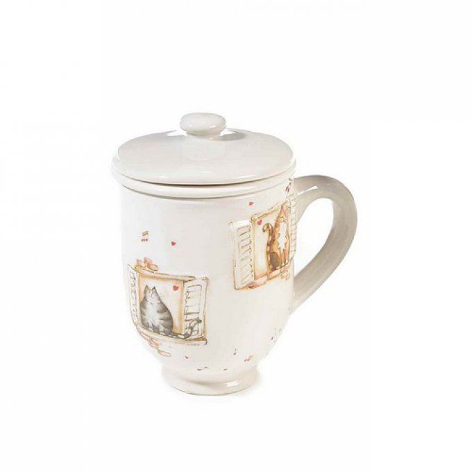 Tasse tisanière "chat swing"
