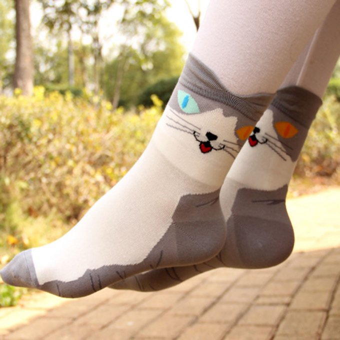 Chaussettes chats adorables