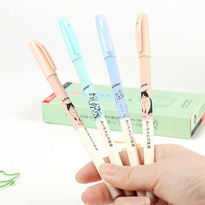 Stylo chat pastel