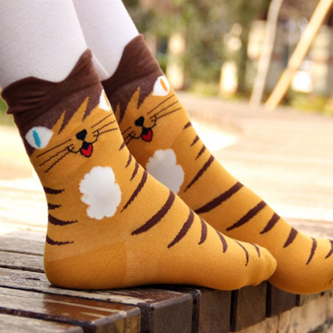 Chaussettes chats adorables