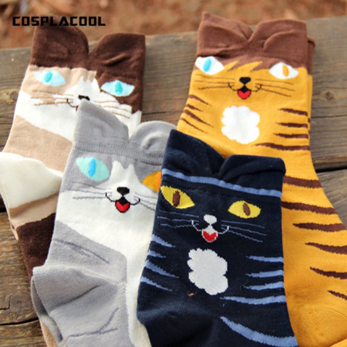 Chaussettes chats adorables