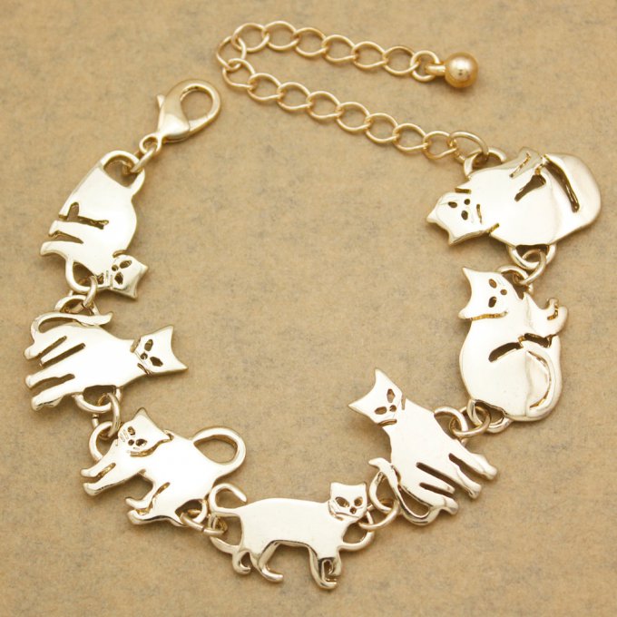 Bracelet farandole de chats