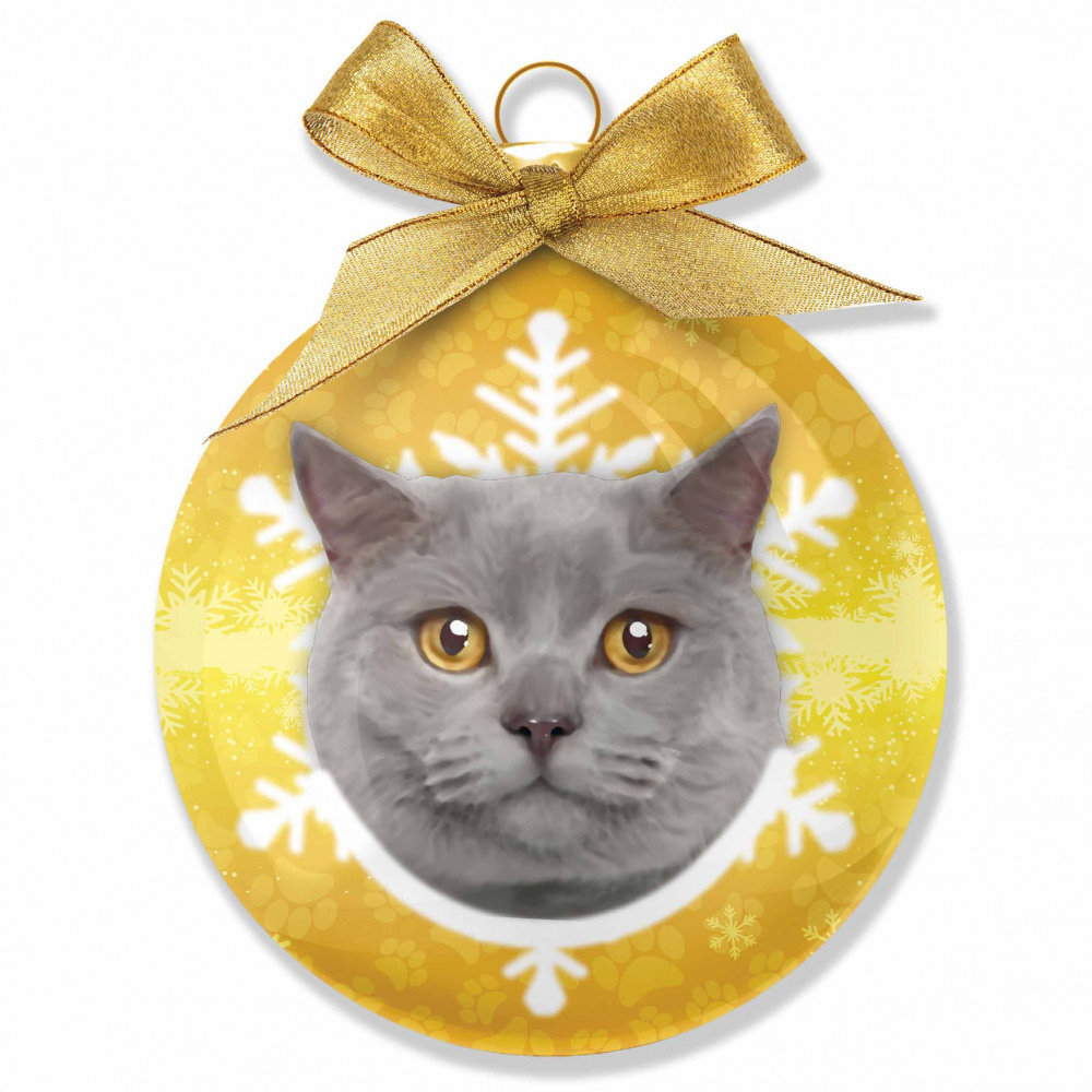 Boule De Noël Chat British Shorthair