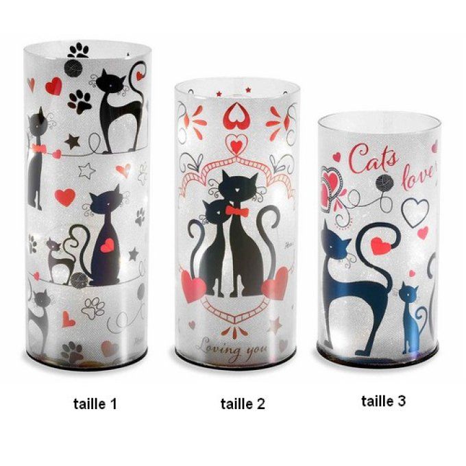 lampe lumineuse led chat avec pile.