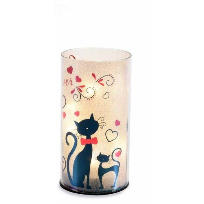 lampe lumineuse led chat avec pile.