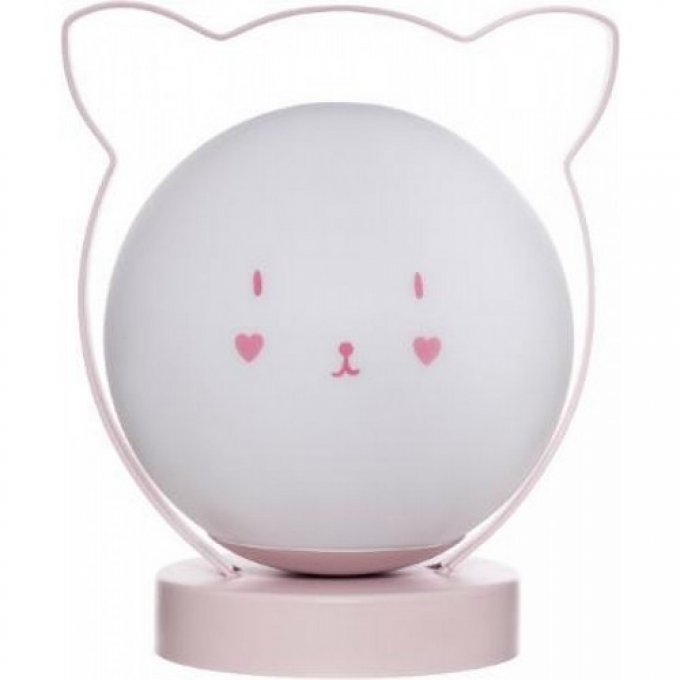 Lampe tête de chat rose