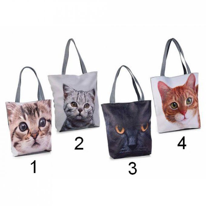 Grand sac cabas photos de chat