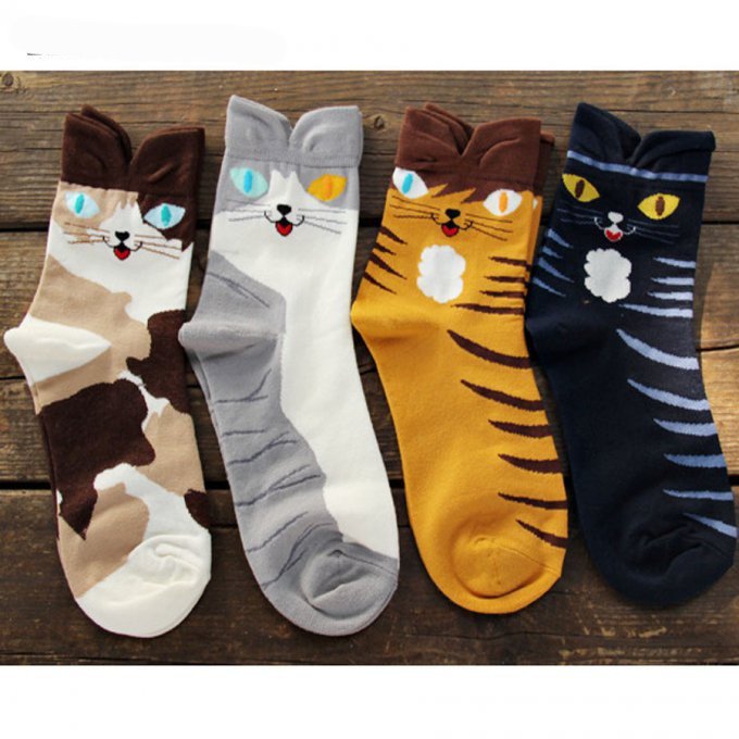 Chaussettes chats adorables