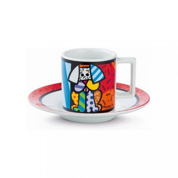 Tasse et soucoupe chien  britto .