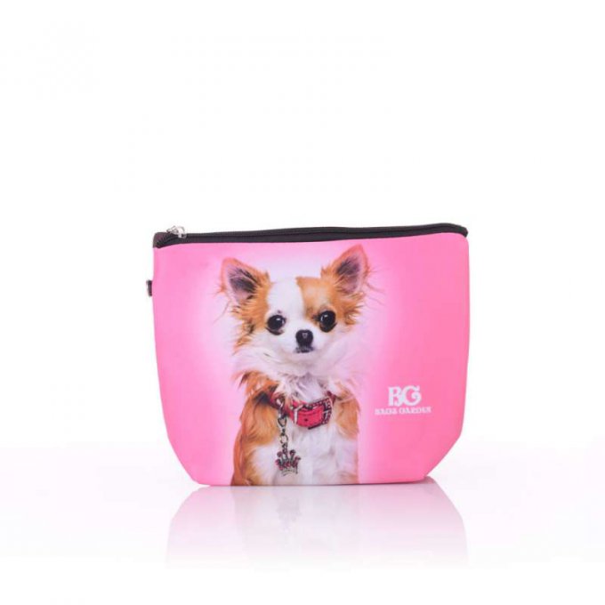 petite pochette à maquillage photo petits chiens